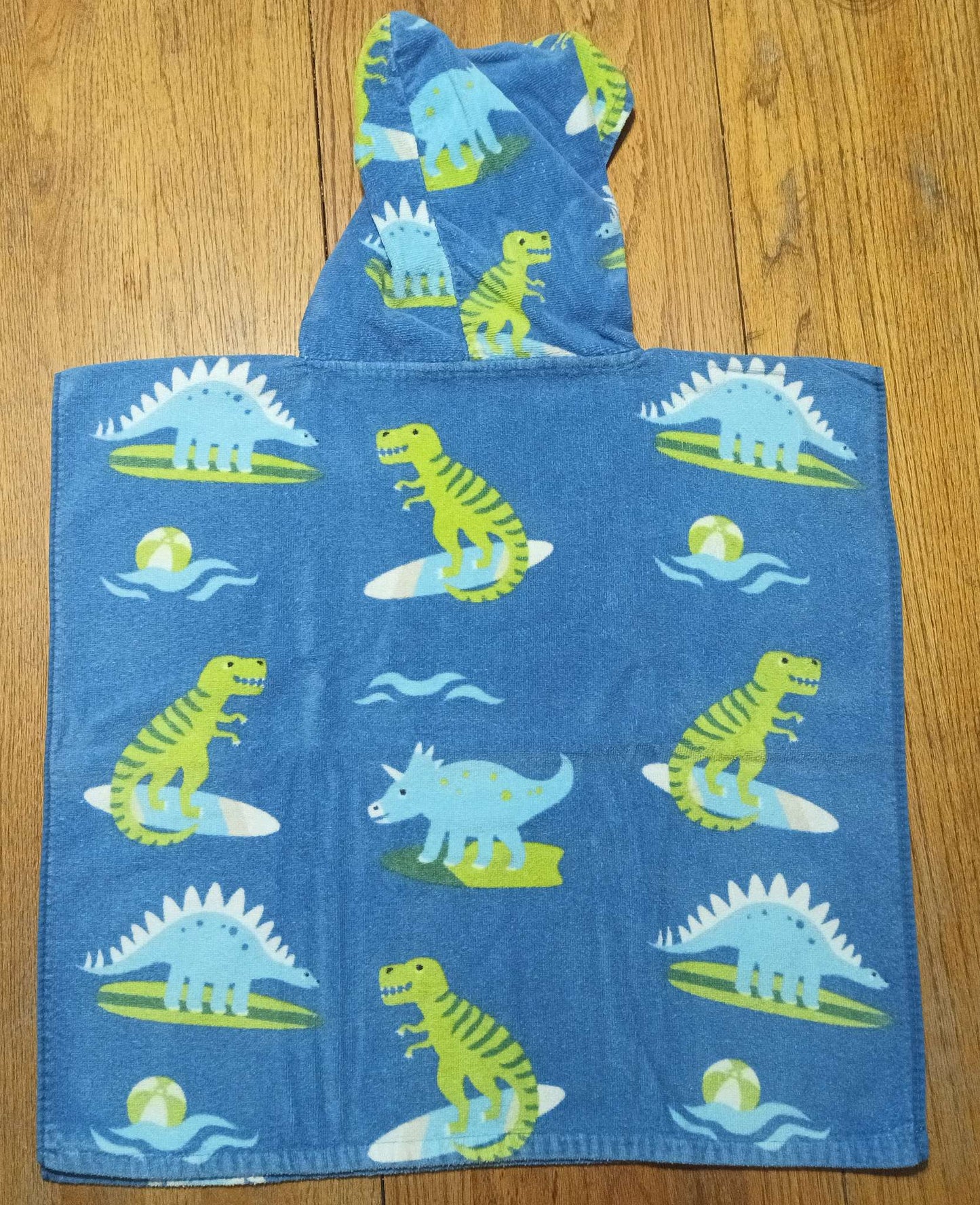 Wonder Co Surfing Dinosaurs Hooded Towels - Toddler Size