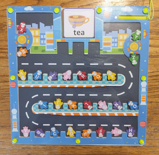 Magnetic Alphabet Board - Rocket Ships