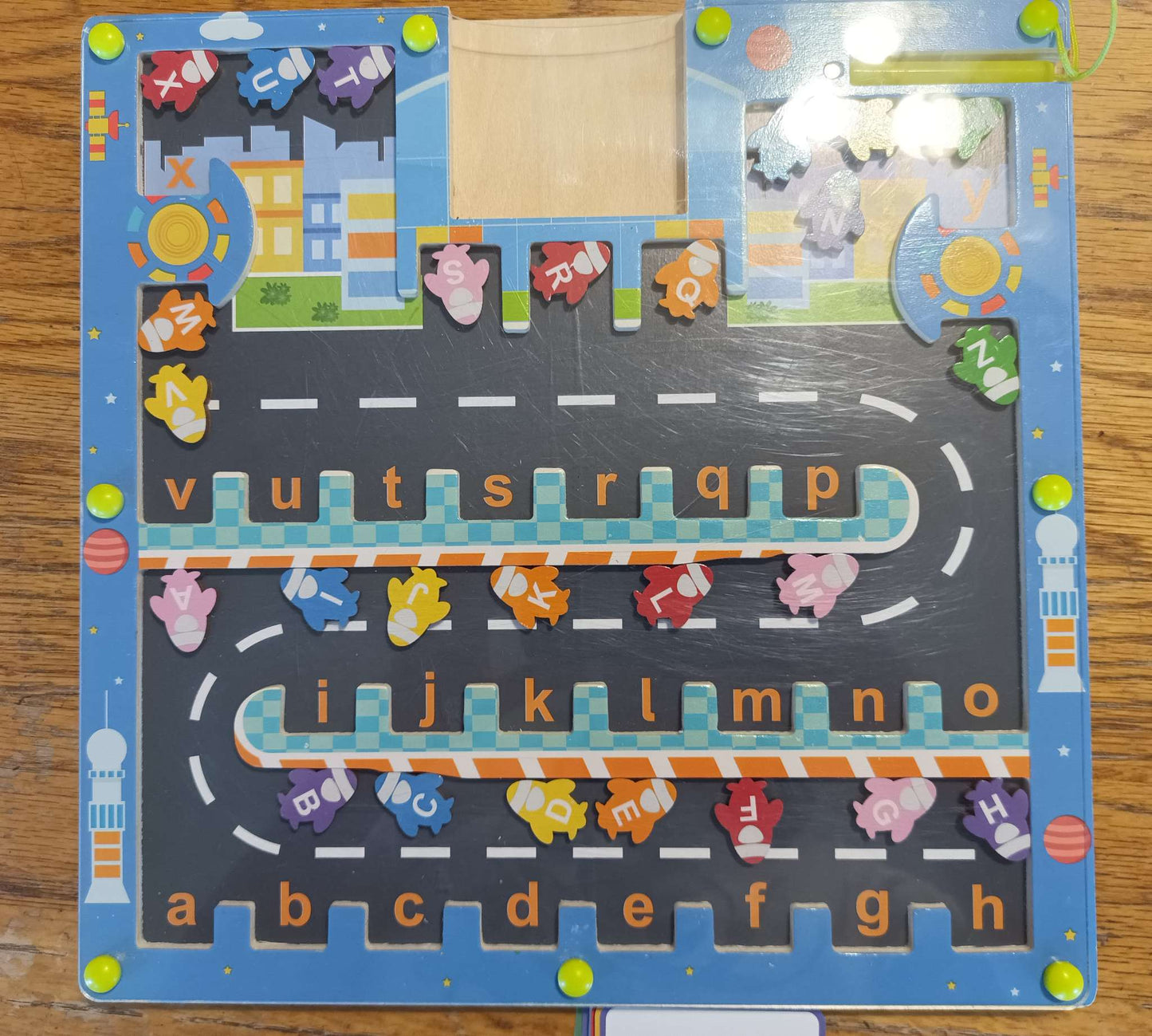 Magnetic Alphabet Board - Rocket Ships