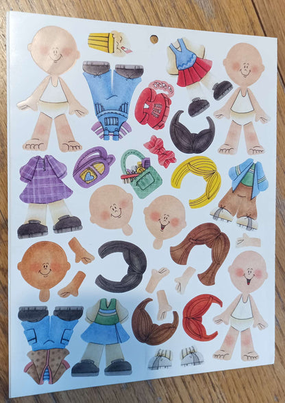 Scrapbooking Dress up Kids Stickers