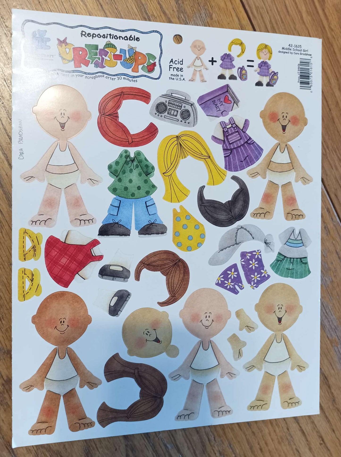 Scrapbooking Dress up Kids Stickers