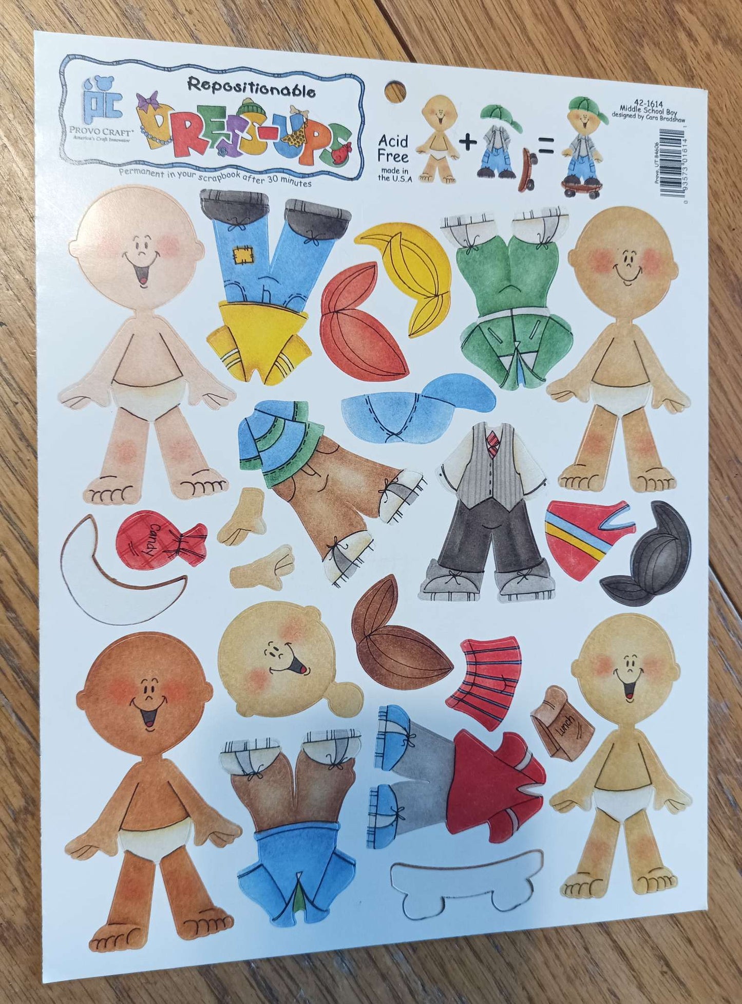 Scrapbooking Dress up Kids Stickers