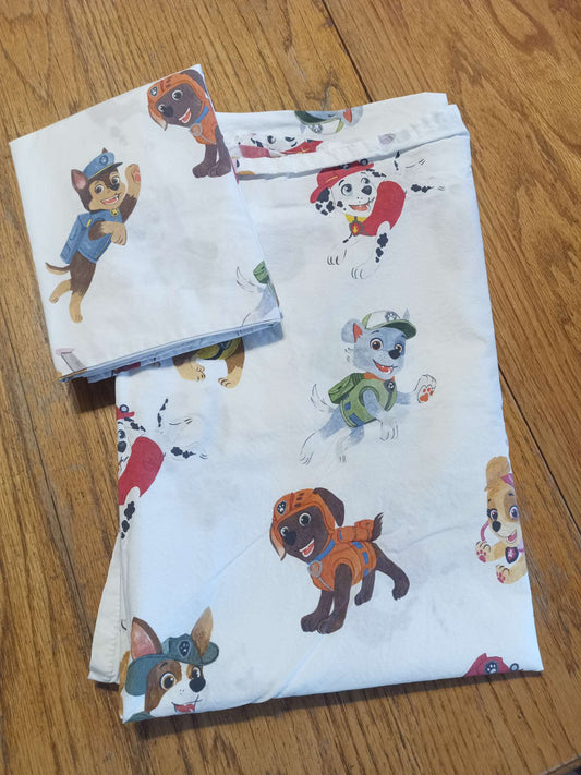 Pottery Barn Paw Patrol - Toddler Flat Sheet and Pillow Case