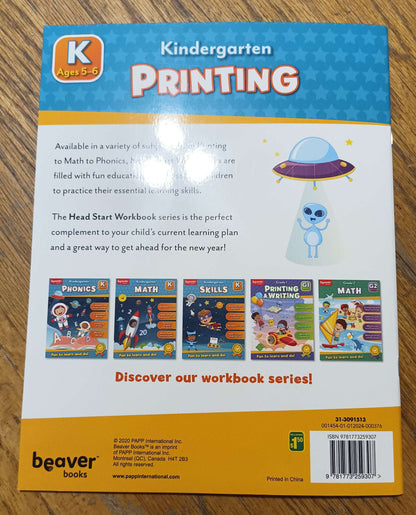 Writing Work Books - Preschool/Kindergarten