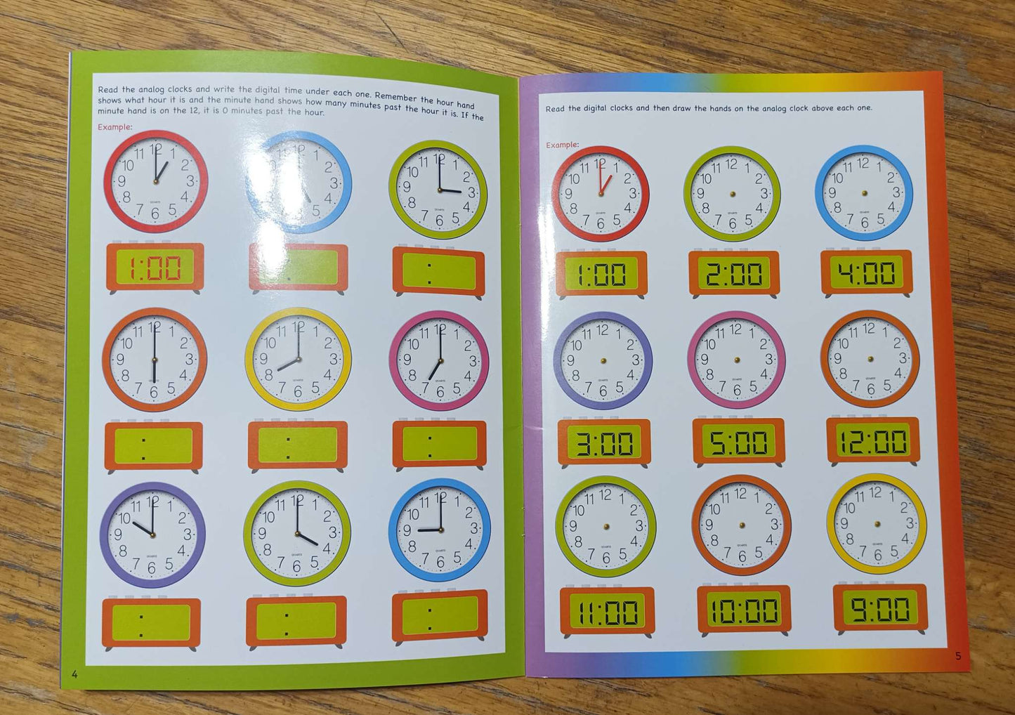 Dry Erase Work Book + Telling Time Work Books