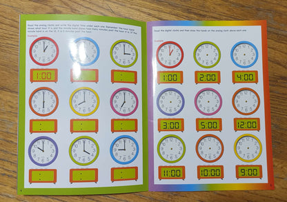 Dry Erase Work Book + Telling Time Work Books