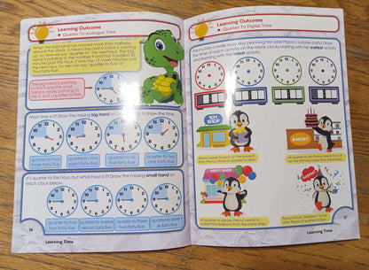 Dry Erase Work Book + Telling Time Work Books