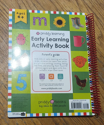 Dry Erase Work Book + Telling Time Work Books