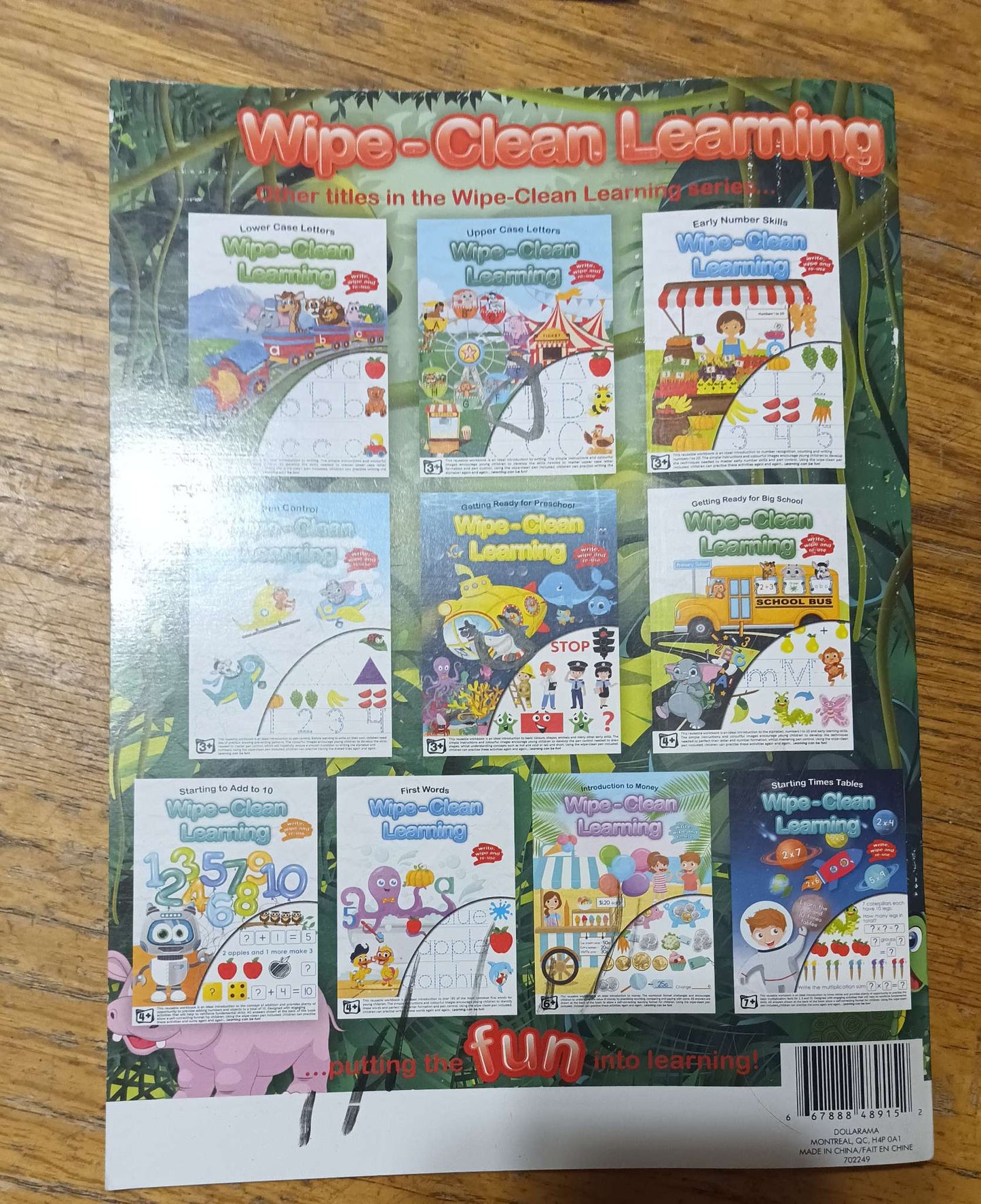 Dry Erase Work Book + Telling Time Work Books