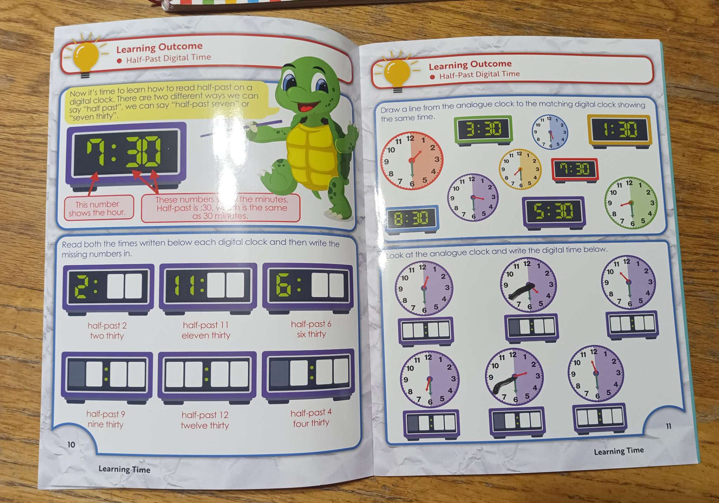 Dry Erase Work Book + Telling Time Work Books