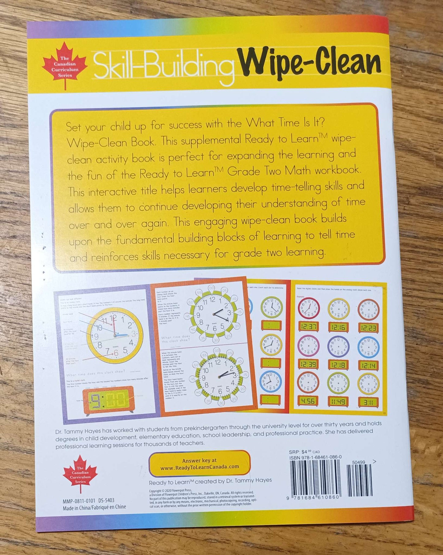 Dry Erase Work Book + Telling Time Work Books