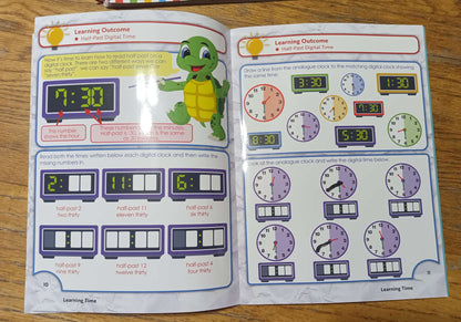 Dry Erase Work Book + Telling Time Work Books