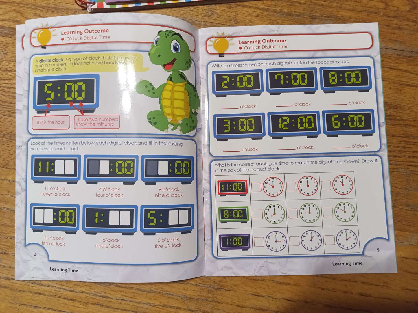 Dry Erase Work Book + Telling Time Work Books