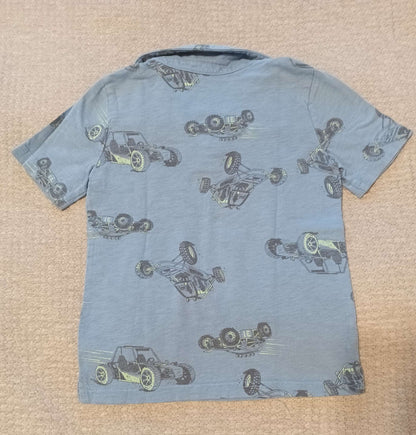 H&M Motorcycle Pullover + Carter's Dune Buggy Polo - size 6, Kids 6/6X