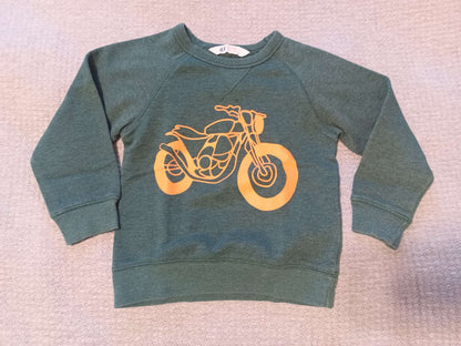 H&M Motorcycle Pullover + Carter's Dune Buggy Polo - size 6, Kids 6/6X