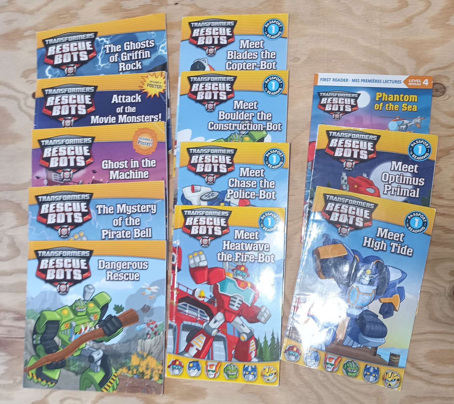 Transformers Rescue Bots Early Reader and Picture Book Lot