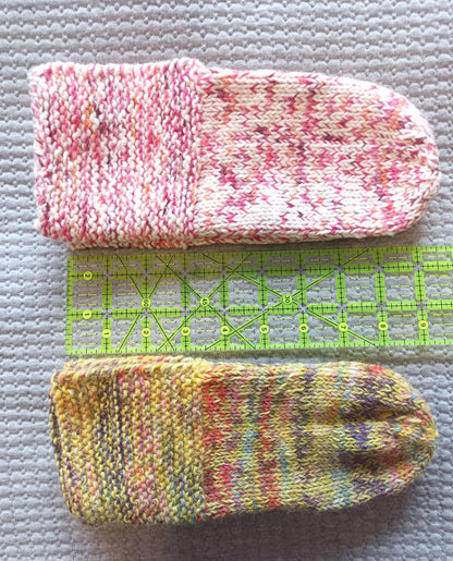 Hand Knitted House Socks - size 3 youth, big kids
