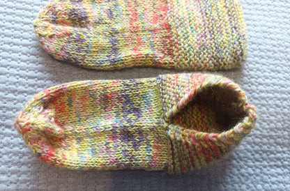 Hand Knitted House Socks - size 3 youth, big kids