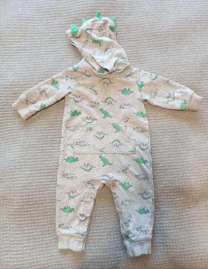 Carter's Fleece Sleeper & Dinosaur Romper - size 9 month, Kids 9 Month (6-9M)