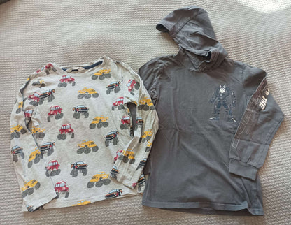 H&M and Carter's - Boys Long Sleeve T-shirts - size 6-8 years/8, Kids 6/6X