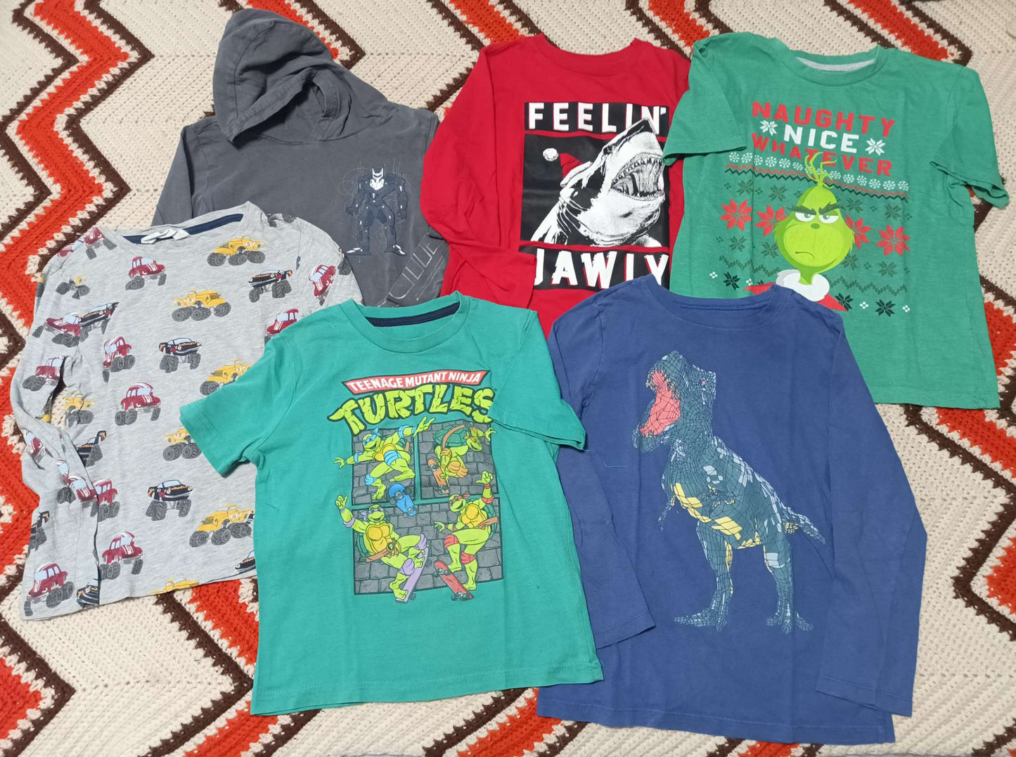H&M/Carter's/Old Navy - Boys Long/Short Sleeve T-shirts - size 6-8 years, Kids 6/6X