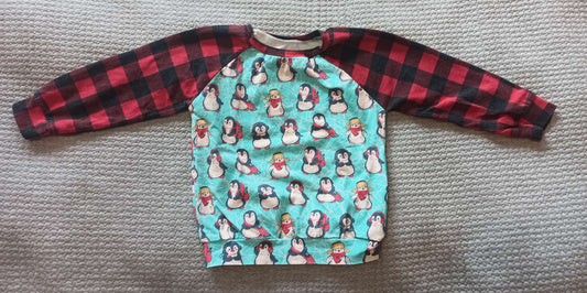 Small Shop/Handmade - Raglan T-shirt - size 18-24 month, Kids 24 Month (18-24M)