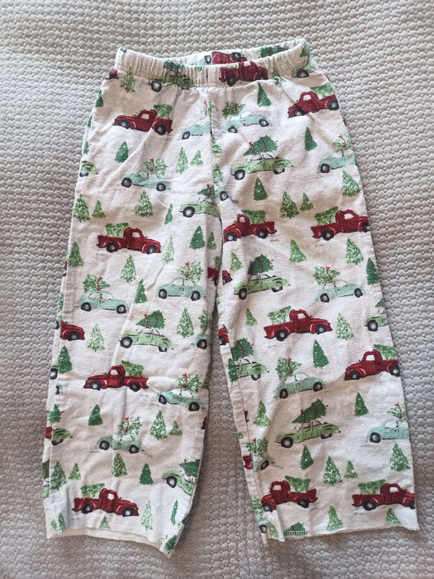 Small Shop/Handmade - Flannel Trucks PJ Pants - size 3, Kids 3T