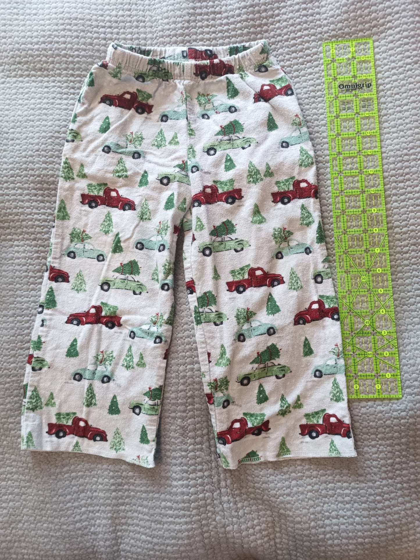 Small Shop/Handmade - Flannel Trucks PJ Pants - size 3, Kids 3T