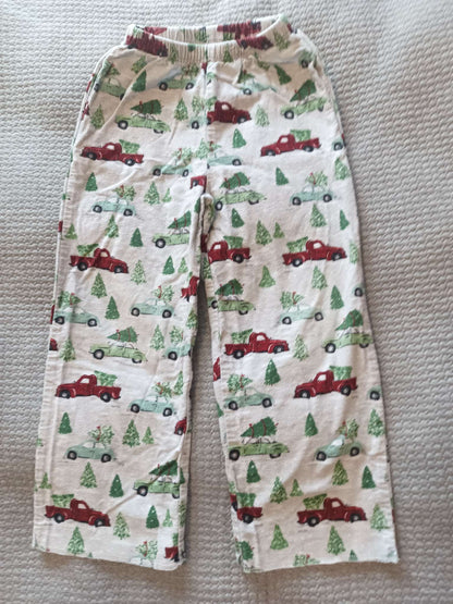 Small Shop/Handmade - Flannel Trucks PJ Pants - size 5 slim, Kids 5/5T