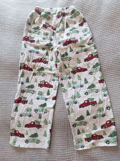 Small Shop/Handmade - Flannel Trucks PJ Pants - size 5 slim, Kids 5/5T