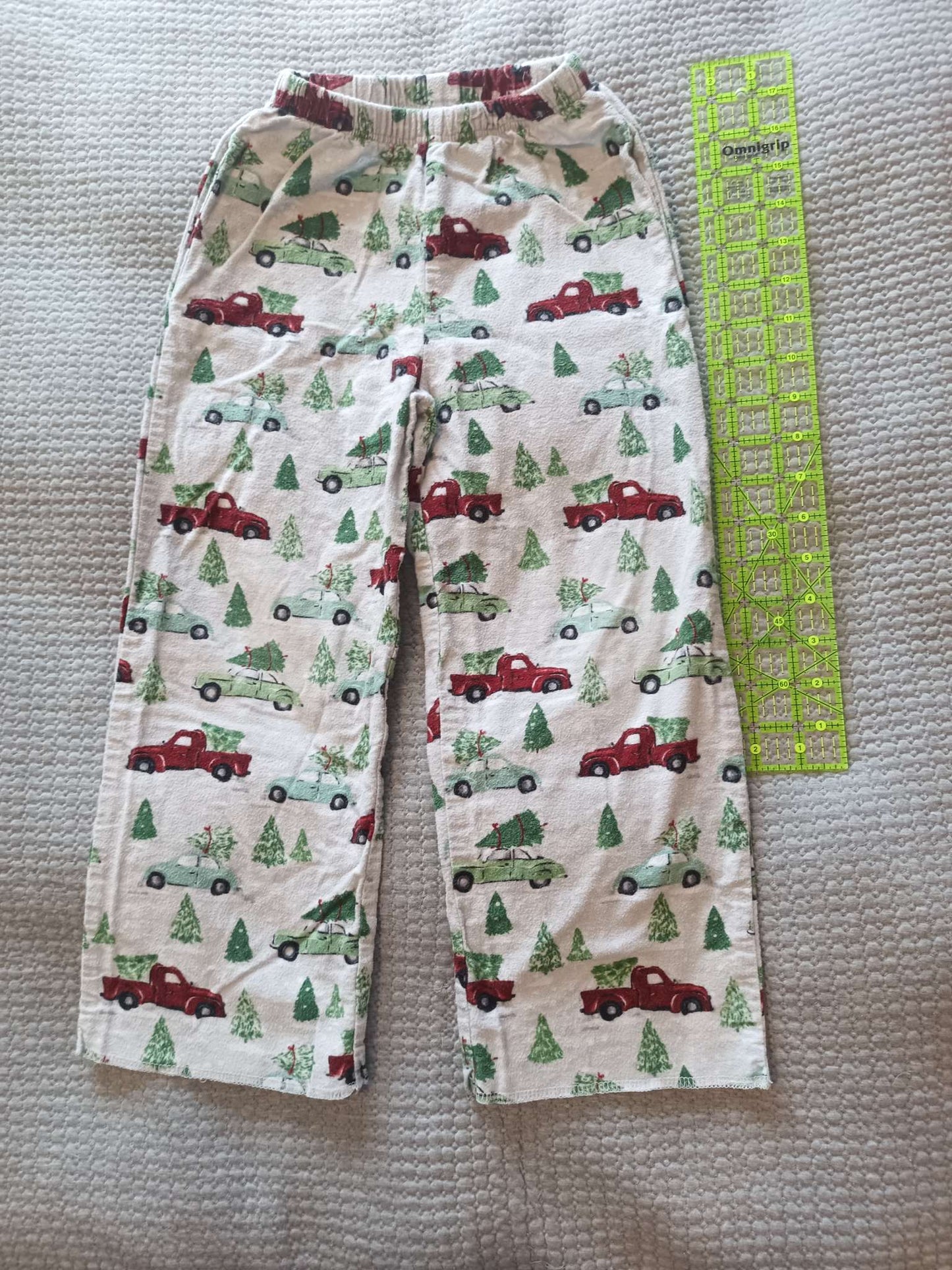 Small Shop/Handmade - Flannel Trucks PJ Pants - size 5 slim, Kids 5/5T