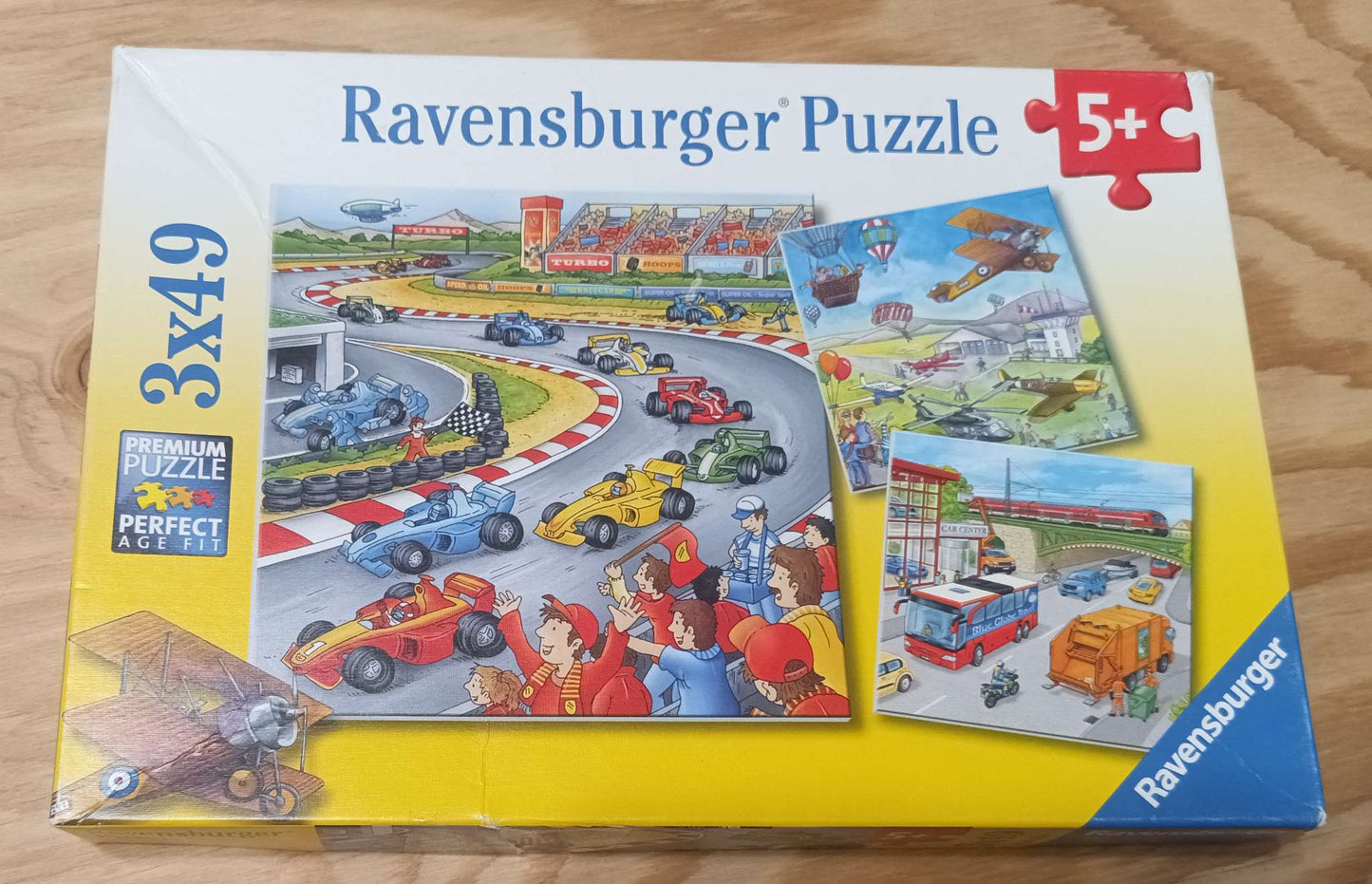 Ravensburger 3x49pc Puzzle - Vehicles Airplanes RaceCars