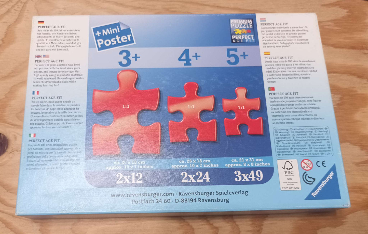 Ravensburger 3x49pc Puzzle - Vehicles Airplanes RaceCars
