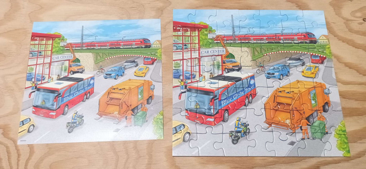 Ravensburger 3x49pc Puzzle - Vehicles Airplanes RaceCars
