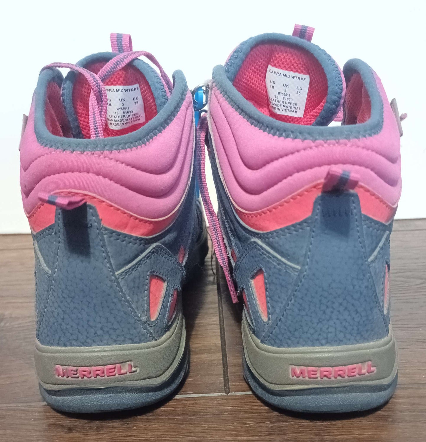 Merrell Capra Waterproof Hiking Shoes - size 4 (big kids), Shoes 4 (Big Kids:8–12yr)