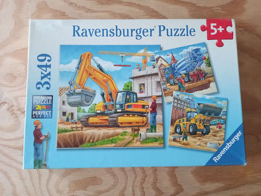 Ravensburger 3x49pc Puzzle - Large Construction Vehicles
