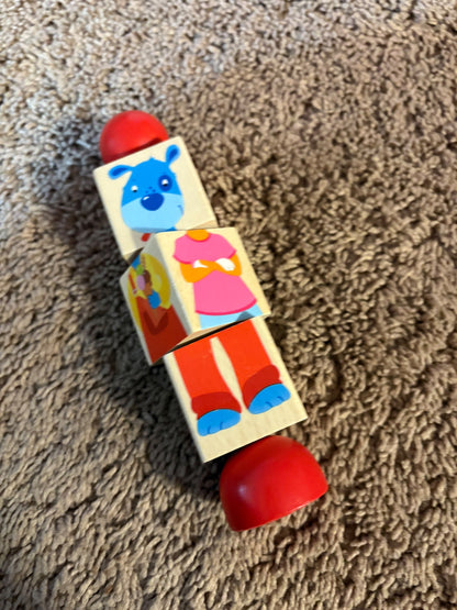 Spinning wooden toy