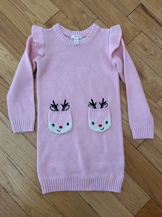 Reindeer Knit Dress (Size 5), Kids 5/5T (extra small)