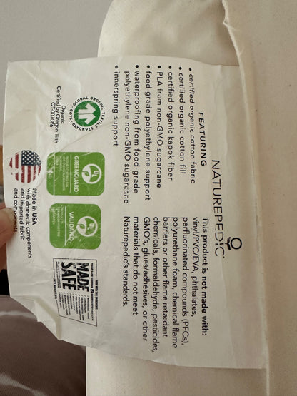 Organic Cotton Crib Mattress, Retail Price ~$400