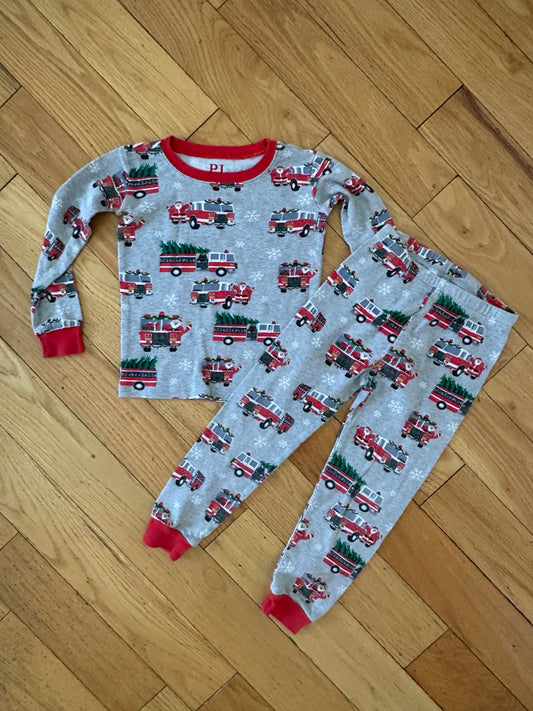 Firetruck Santa Pajamas (Size 3T), Kids 3T