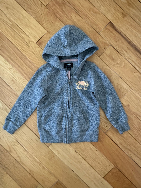 Roots Zip up Hoodie (Size 5T), Retail Price $52, Kids 5/5T (extra small)
