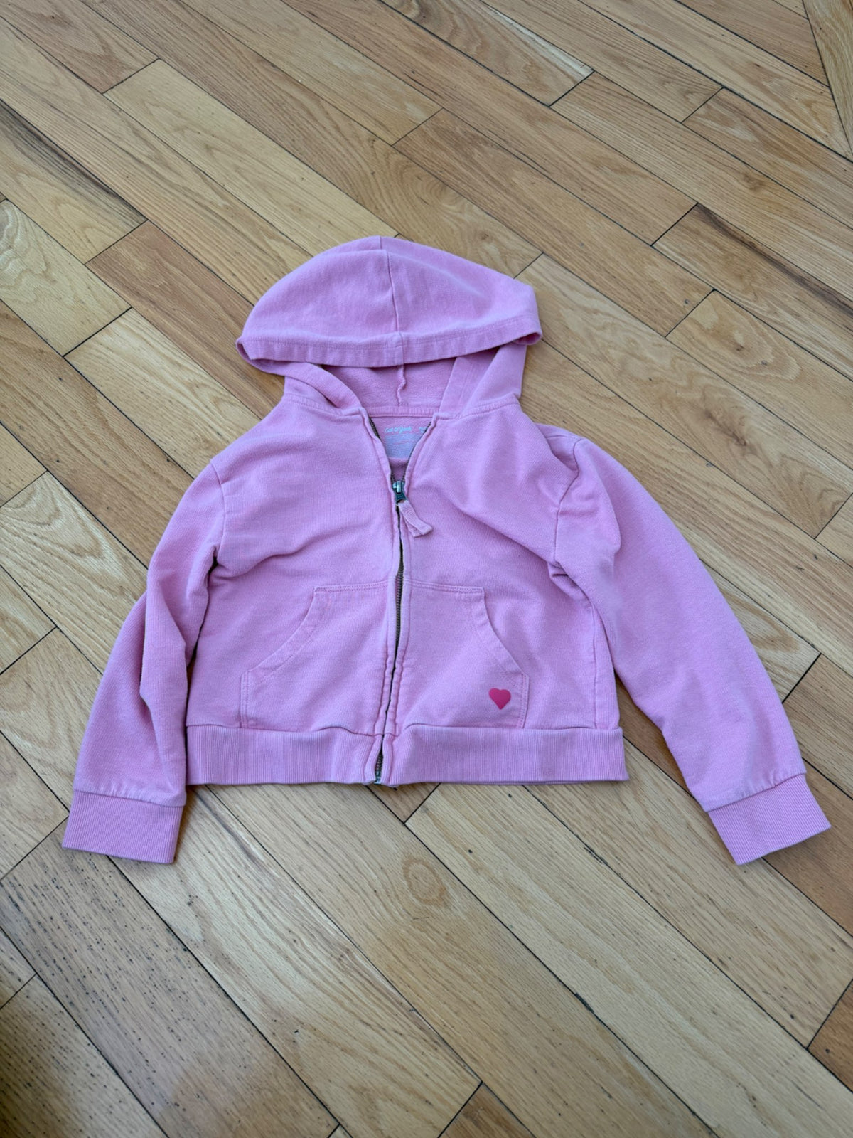 Pink Zip Up Hoodie (Size xs, 4/5), Kids 4/4T