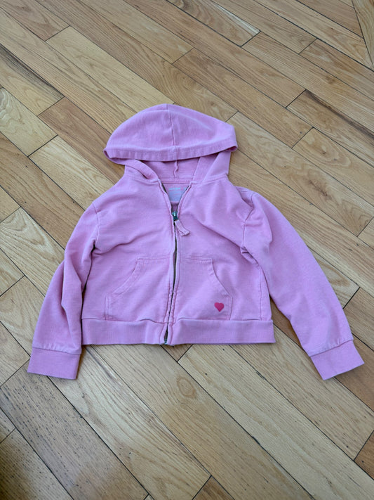 Pink Zip Up Hoodie (Size xs, 4/5), Kids 4/4T