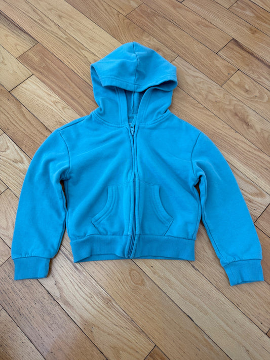 Blue Zip Up Hoodie (Size s, 6), Kids 6/6X