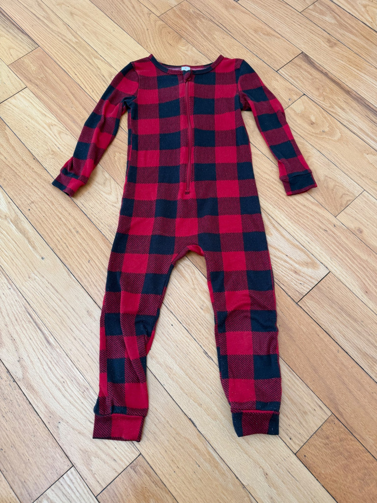 Plaid Onesie Pajamas (Size 3), Kids 3T