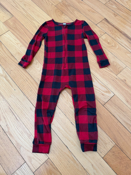 Plaid Onesie Pajamas (Size 3), Kids 3T