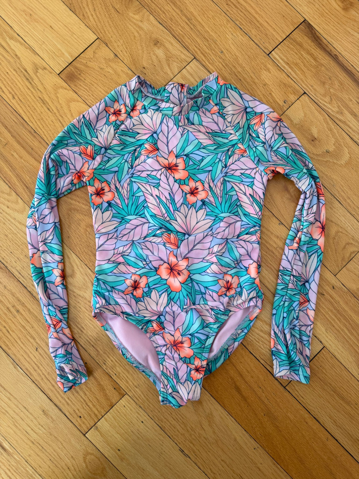 Long Sleeve Swimsuit (Size 4), Kids 4/4T