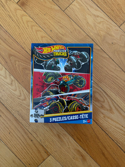 Hot Wheels Monster Truck Puzzles (3x24)