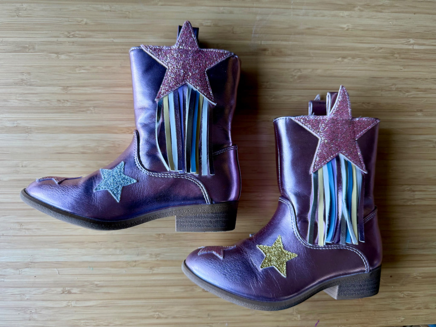 Shiny Pink Cowboy Boots, Shoes 11 (Toddler:2-4yr)