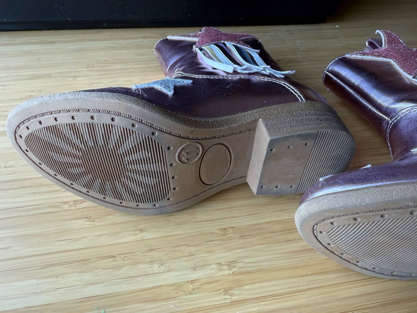 Shiny Pink Cowboy Boots, Shoes 11 (Toddler:2-4yr)